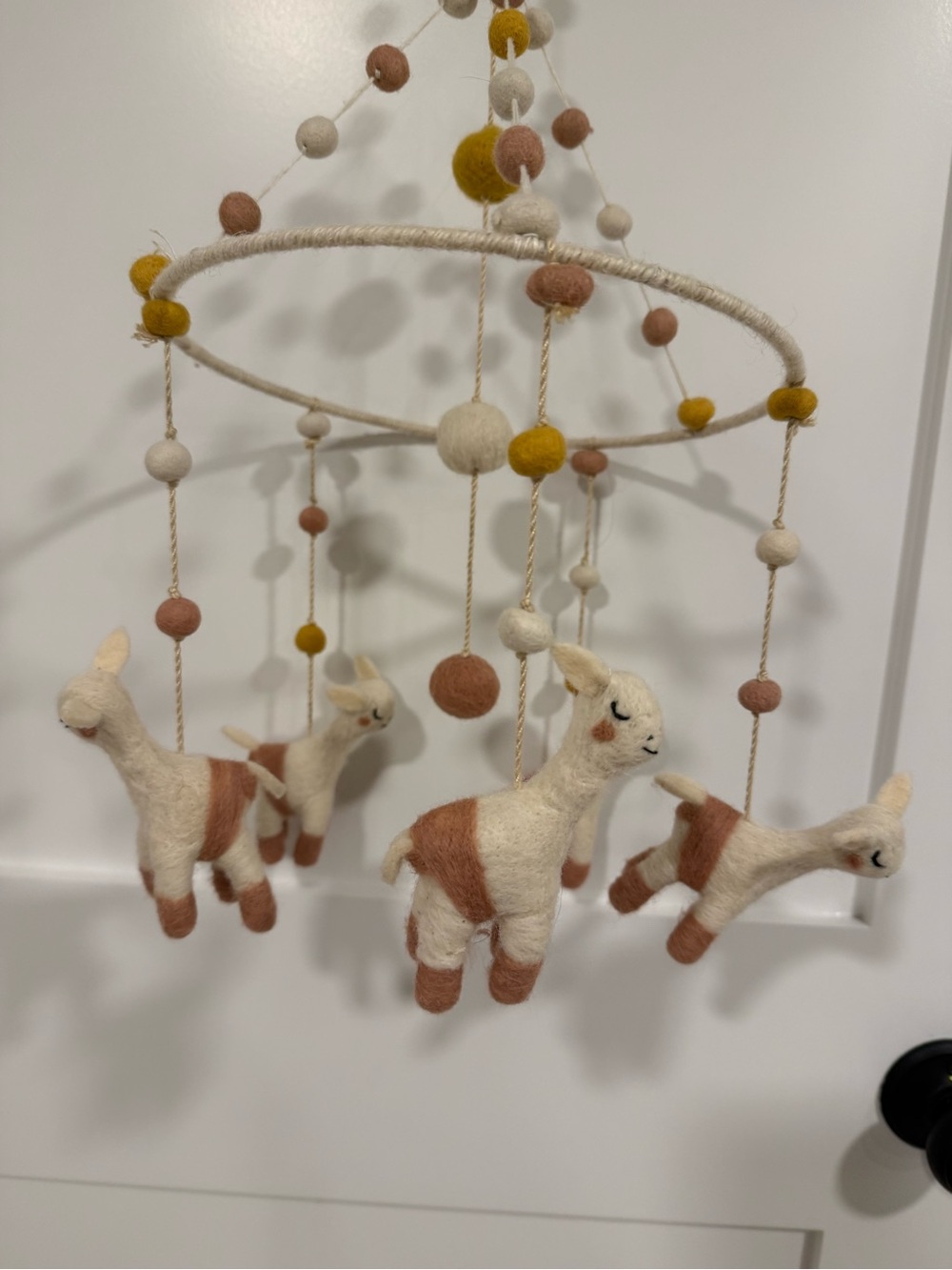 Pehr Lovely Llama Wool Felt Nursery Mobile Boho Baby Decor